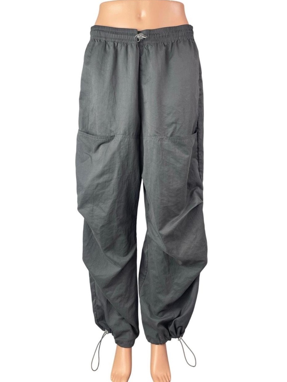 Zara Women's Gray High Rise Baggy Skater Parachute Jogger Sweat Pants Size XS